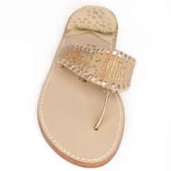 Cork with Gold Palm Beach Sandals Cork with Gold Aubrey Apparel & Accessories > Shoes > Sandals > Thongs & Flip-Flops