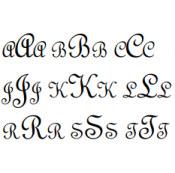 French Script Single Initial Or Monogram