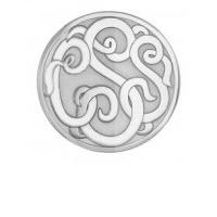 Sterling Silver With White Rhodium Plating 