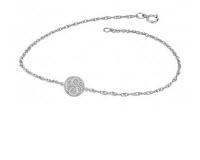 Sterling Silver With White Rhodium Plating 