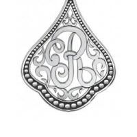 Sterling Silver With White Rhodium Plating 