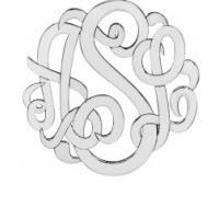 Sterling Silver With White Rhodium Plating 