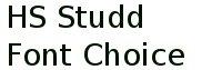 Hs Studd Font Choice