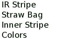 Ir Stripe Straw Bag Inner Stripe Colors