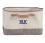 monogrammed+gray+canvas+organizing+tub+with+leather+handles