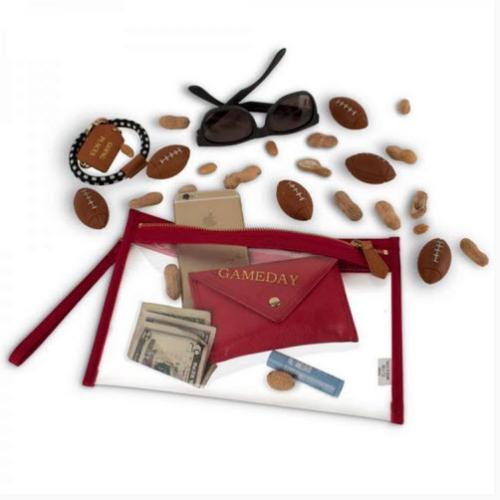 Boulevard Terra Clear Large TPU Pouch Wristlet Monogrammed  Apparel & Accessories > Handbags > Wristlets