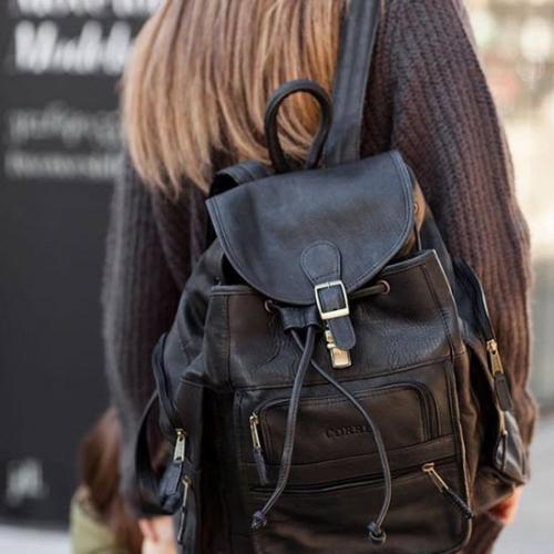 Personalized Extra Large Leather Backpack  Luggage & Bags > Backpacks