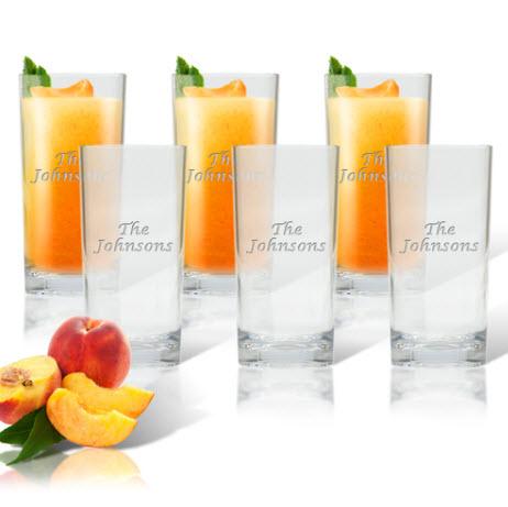 Glass Highball Cooler Personalized Set of 6  Home & Garden > Kitchen & Dining > Tableware > Drinkware > Highball Glasses