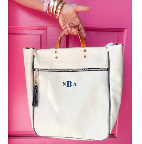 Boulevard Parker Canvas Tote Monogrammed  Apparel & Accessories > Handbags > Tote Handbags
