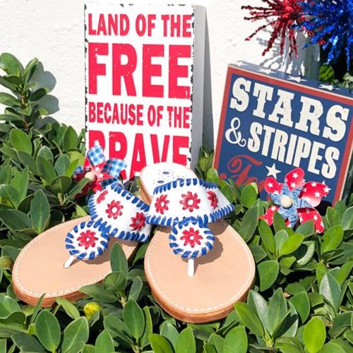 Palm Beach Classic Firework Blue Sandals  Apparel & Accessories > Shoes > Sandals > Thongs & Flip-Flops