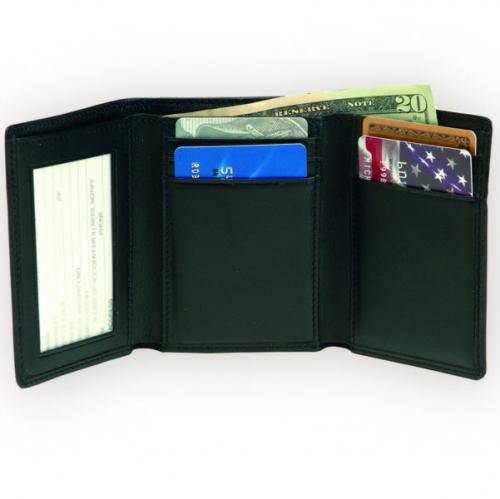 Men's Leather Double ID Bifold Wallet  Apparel & Accessories > Clothing Accessories > Wallets & Money Clips