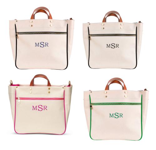 Boulevard Codie Canvas Tote Monogrammed  Apparel & Accessories > Handbags > Tote Handbags