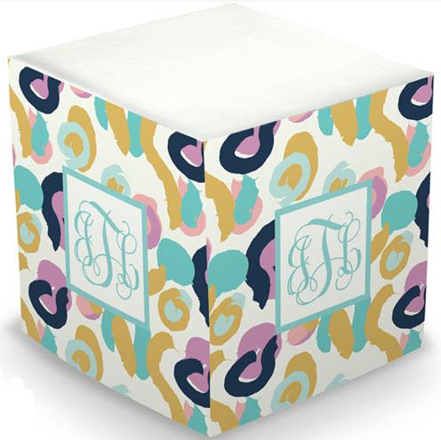 Personalized Orchid Free Brush Memo Cube  Office Supplies > General Supplies > Paper Products > Sticky Notes