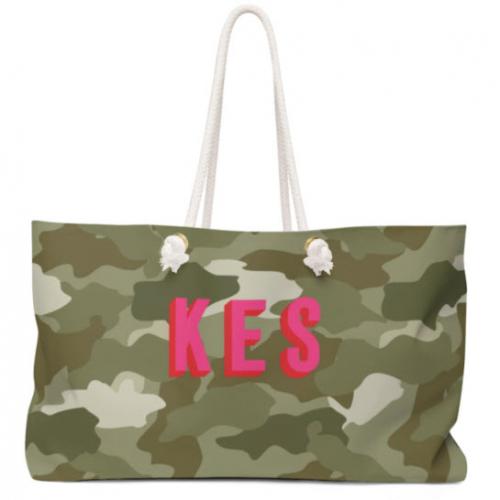 Clairebella Personalized Camo Green Tote Clairebella Personalized Camo Green Tote Apparel & Accessories > Handbags > Tote Handbags