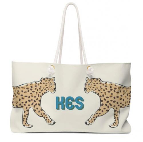 Clairebella Personalized Leopard Tote Clairebella Personalized Leopard Tote Apparel & Accessories > Handbags > Tote Handbags