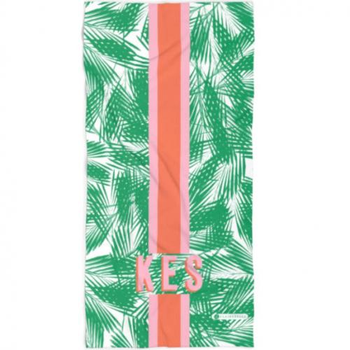 Clairebella Personalized Palm Leaves Green Beach Towel Personalized Palm Leaves Green Beach Towel Home & Garden > Linens & Bedding > Towels > Beach Towels