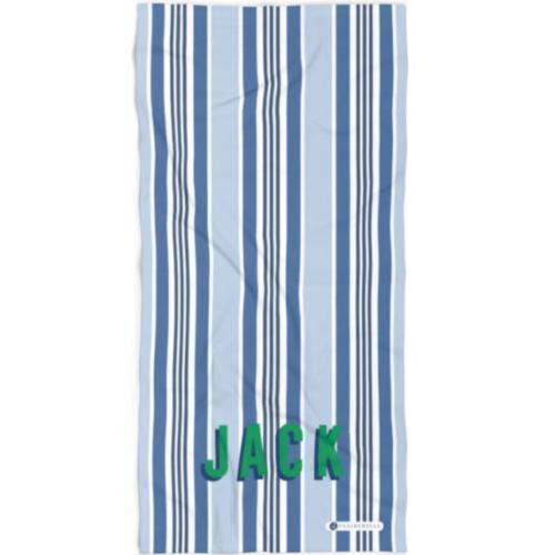 Clairebella Personalized Capri Stripe Blue Beach Towel Personalized Capri Stripe Blue Beach Towel Home & Garden > Linens & Bedding > Towels > Beach Towels