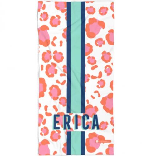 Personalized Leopard Spots Pink Beach Towel Personalized Leopard Spots Pink Beach Towel Home & Garden > Linens & Bedding > Towels > Beach Towels