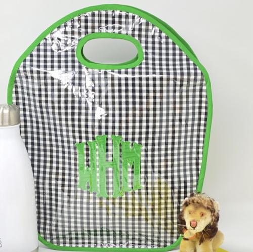 Walker Valentine Monogrammed Key Hole Tote Diaper Tote 16" by 9" by 4"  Luggage & Bags > Diaper Bags