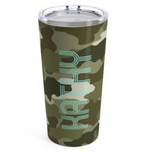 Clairebella Large Camo Green Tumbler  Home & Garden > Kitchen & Dining > Tableware > Drinkware > Tumblers