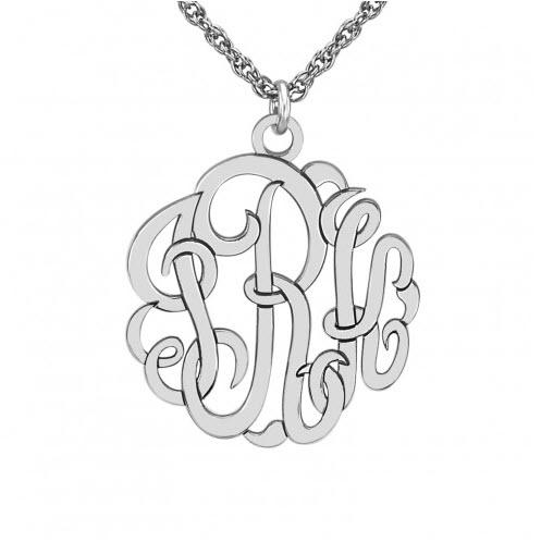 Classic Monogram Pendant 3 Initial  Apparel & Accessories > Jewelry > Necklaces