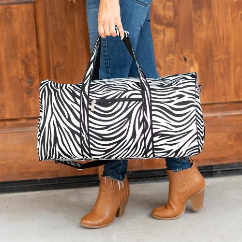 Monogrammed Zebra Duffel Bag  Luggage & Bags > Duffel Bags