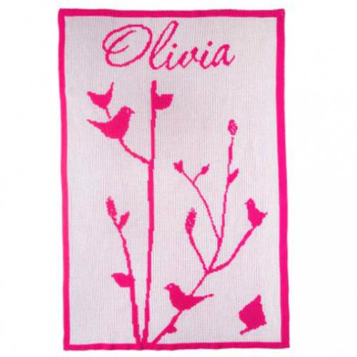 Baby Birds Monogrammed Stroller Blanket  Home & Garden > Linens & Bedding > Bedding