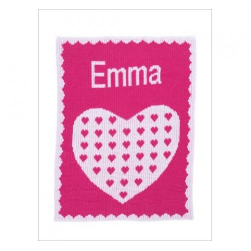 Heart on Heart Monogrammed Blanket  Home & Garden > Linens & Bedding > Bedding > Blankets