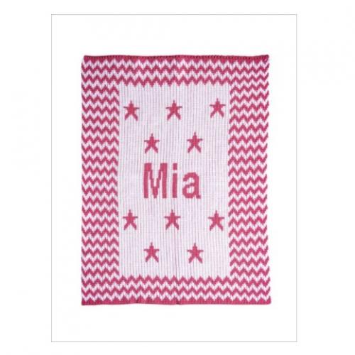 Chevron and Stars Monogrammed Blanket  Home & Garden > Linens & Bedding > Bedding > Blankets