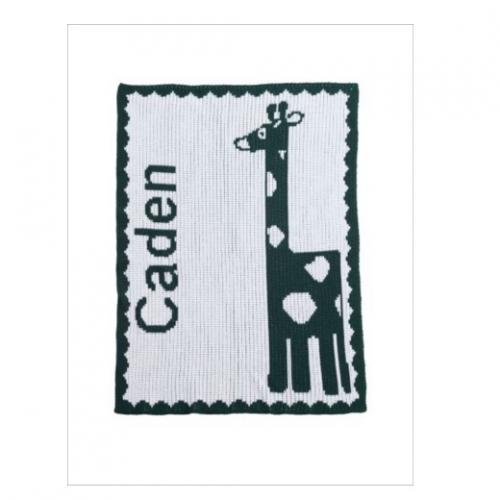 Giraffe and Name Monogrammed Blanket  Home & Garden > Linens & Bedding > Bedding > Blankets