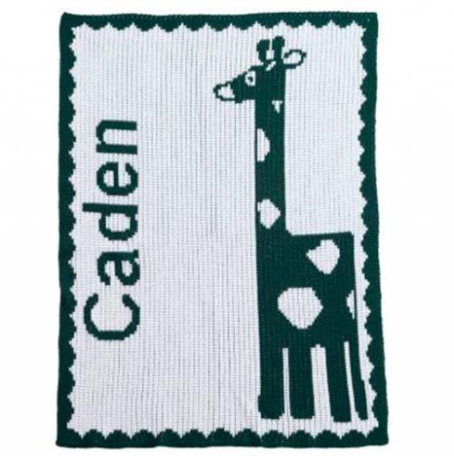 Giraffe and Name Monogrammed Stroller Blanket  Home & Garden > Linens & Bedding > Bedding > Blankets
