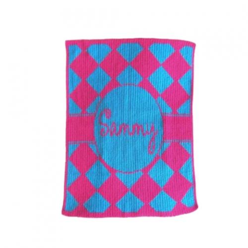 Diamonds Monogrammed Blanket  Home & Garden > Linens & Bedding > Bedding > Blankets