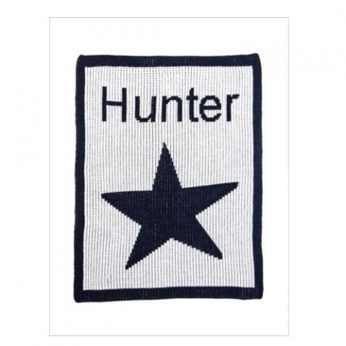 Single Star and Name Monogrammed Blanket  Home & Garden > Linens & Bedding > Bedding > Blankets