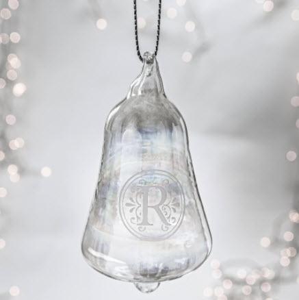 Personalized Crystal Bell Ornament  Home & Garden > Decor > Seasonal & Holiday Decorations > Holiday Ornaments