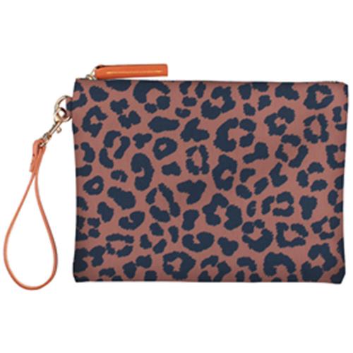 Boulevard Naomi Leopard Canvas Clutch Monogrammed  Apparel & Accessories > Handbags > Clutches & Special Occasion Bags