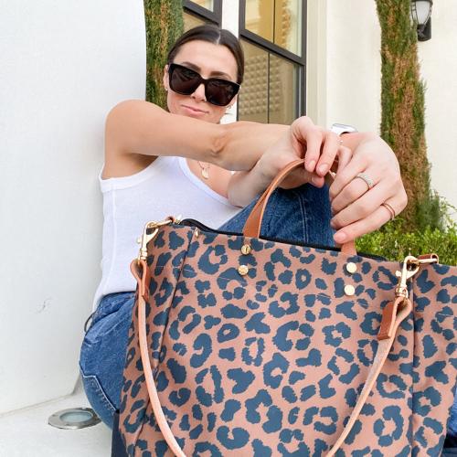 Boulevard Parker Leopard Nylon Tote Monogrammed  Apparel & Accessories > Handbags > Tote Handbags