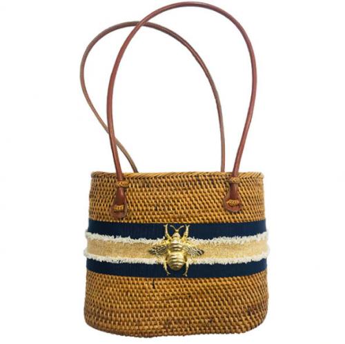 Lisi Lerch Charlotte Medium Gold Ruffle Bee  Apparel & Accessories > Handbags > Shoulder Bags