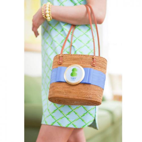 Lisi Lerch Charlotte Medium Flat Bow Giddy Paperie Round   Apparel & Accessories > Handbags > Shoulder Bags