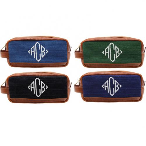 Smathers and Branson Monogrammed Needlepoint Toiletry Bag  Luggage & Bags > Toiletry Bags