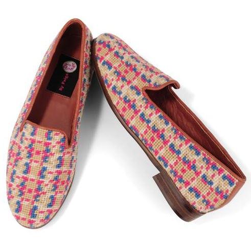 Needlepoint Summer Tweed Ladies Loafers By Paige  Apparel & Accessories > Shoes > Loafers