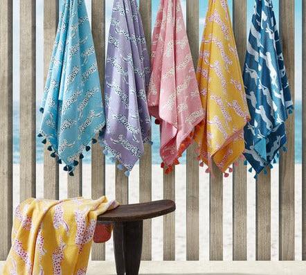 Matouk Leaping Leopard Cotton Beach Towel  Home & Garden > Linens & Bedding > Towels > Beach Towels