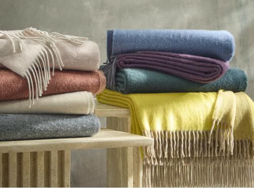 Matouk Paley Reversible Cashmere Throw  Home & Garden > Linens & Bedding > Bedding > Blankets > Throws