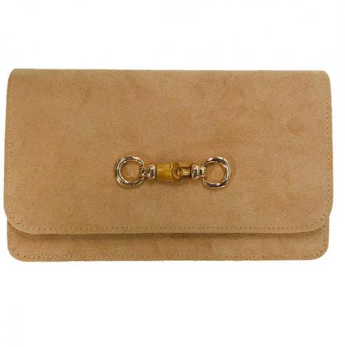 Lisi Lerch Ruby Sand Gold Charm Clutch   Apparel & Accessories > Handbags > Clutches & Special Occasion Bags
