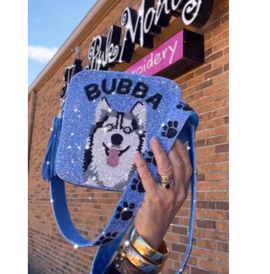 Pet Portrait Beaded Bags Custom  Apparel & Accessories > Handbags > Cross-Body Handbags