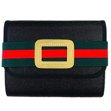 Lisi Lerch Eleanor Green Red Striped Band Clutch Lisi Lerch Eleanor Green Red Striped Band Clutch Apparel & Accessories > Handbags > Clutches & Special Occasion Bags