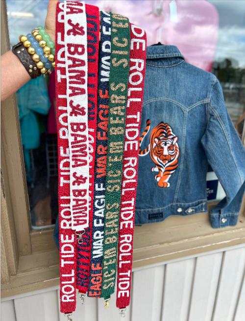 Beaded Game Day Wide Purse Strap  Apparel & Accessories > Handbag & Wallet Accessories