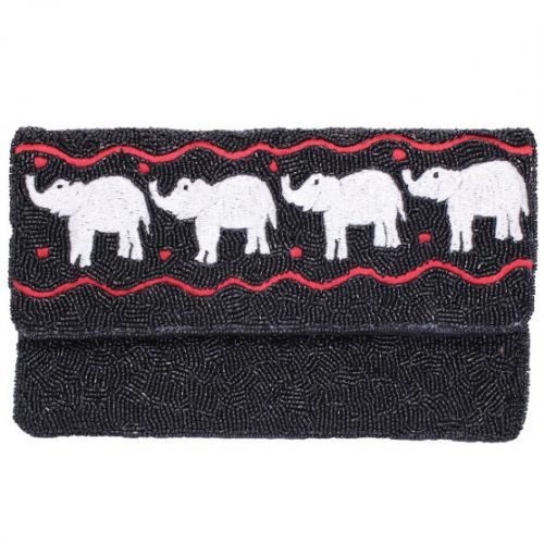 Lisi Lerch Elephant Beaded Clutch Lisi Lerch Elephant Beaded Clutch Apparel & Accessories > Handbags > Clutches & Special Occasion Bags