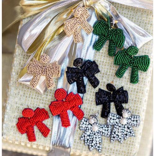 Lisi Lerch Ella Beaded Bow Earrings  Apparel & Accessories > Jewelry > Earrings