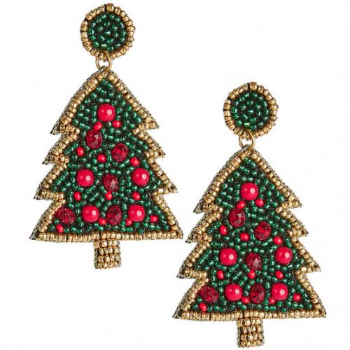 Lisi Lerch Christmas Tree Beaded Earrings Lisi Lerch Christmas Tree Beaded Earrings Apparel & Accessories > Jewelry > Earrings