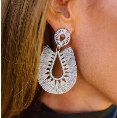 Lisi Lerch Mia Silver Metallic Earrings Lisi Lerch Mia Silver Metallic Earrings Apparel & Accessories > Jewelry > Earrings